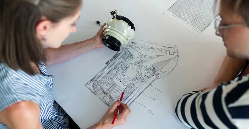Machine builder and customer working together on machine design